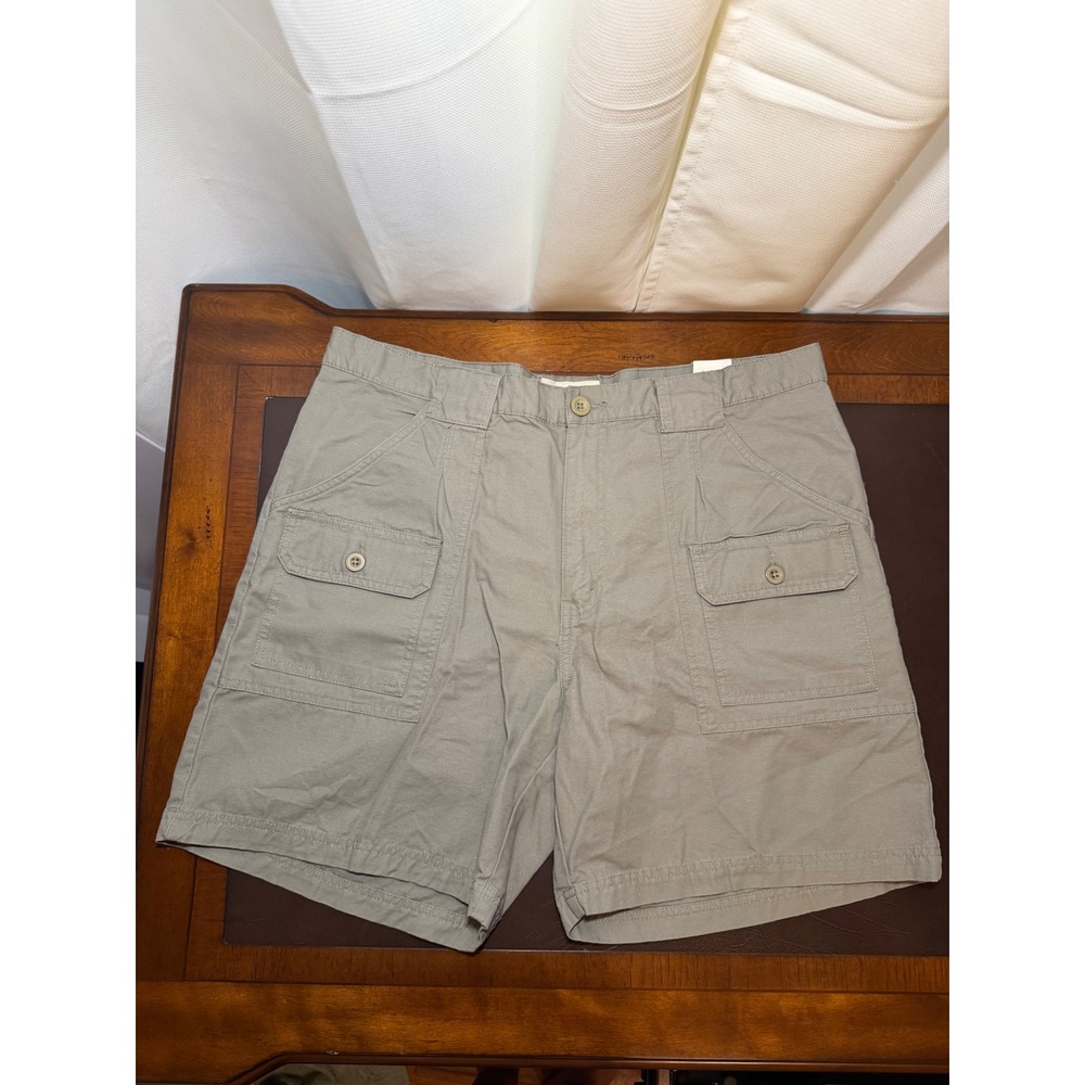Magellan Sportswear Mens Khaki Cargo Shorts Size 40 Cotton Twill NWT